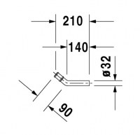 TUBO CONECTOR CON MANGUITO DOBLE DURAVIT